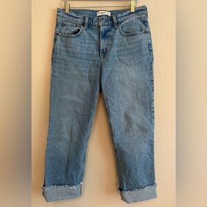 Abercrombie & Fitch Women's Straight Leg Jeans - Light Blue